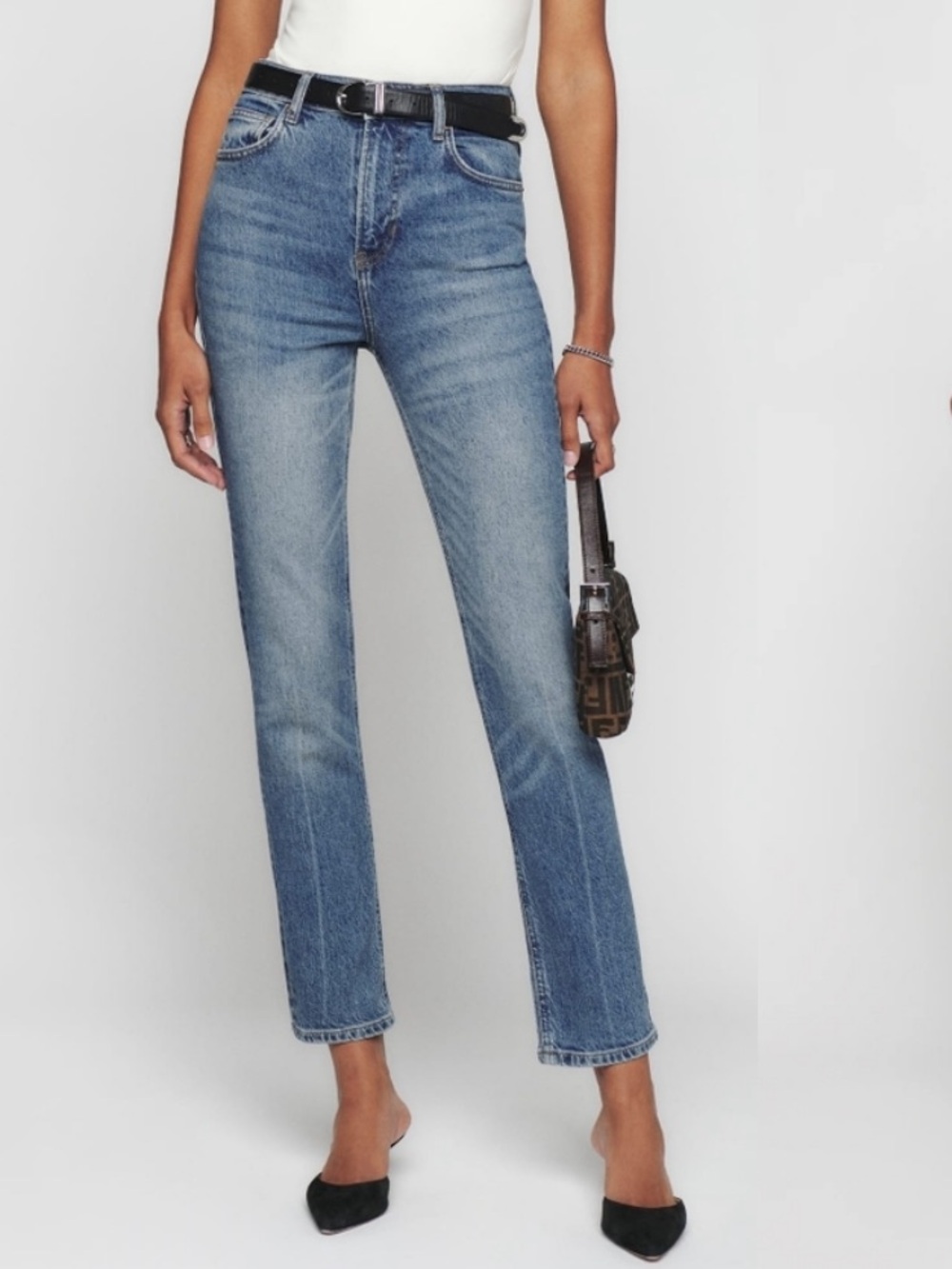 Reformation Liza Ultra High Rise Straight Jeans Size 24